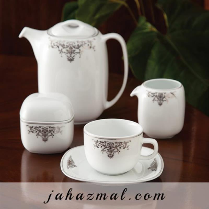 سرویس چینی زرین طرح مونت کارلو پلاتینی 98 پارچه(عالی)