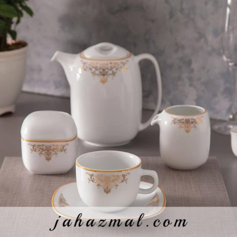 سرویس چینی زرین طرح مونت کارلو طلایی 98 پارچه(عالی)