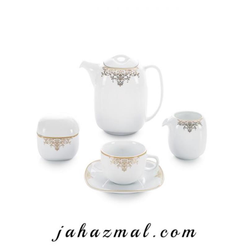 سرویس چینی زرین طرح مونت کارلو طلایی 98 پارچه(عالی)