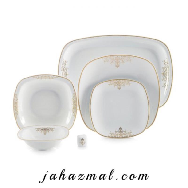 سرویس چینی زرین طرح مونت کارلو طلایی 98 پارچه(درجه یک)