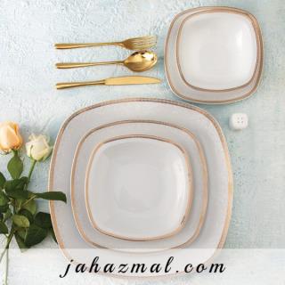 سرویس چینی زرین ریوا طلایی 27 پارچه (عالی)