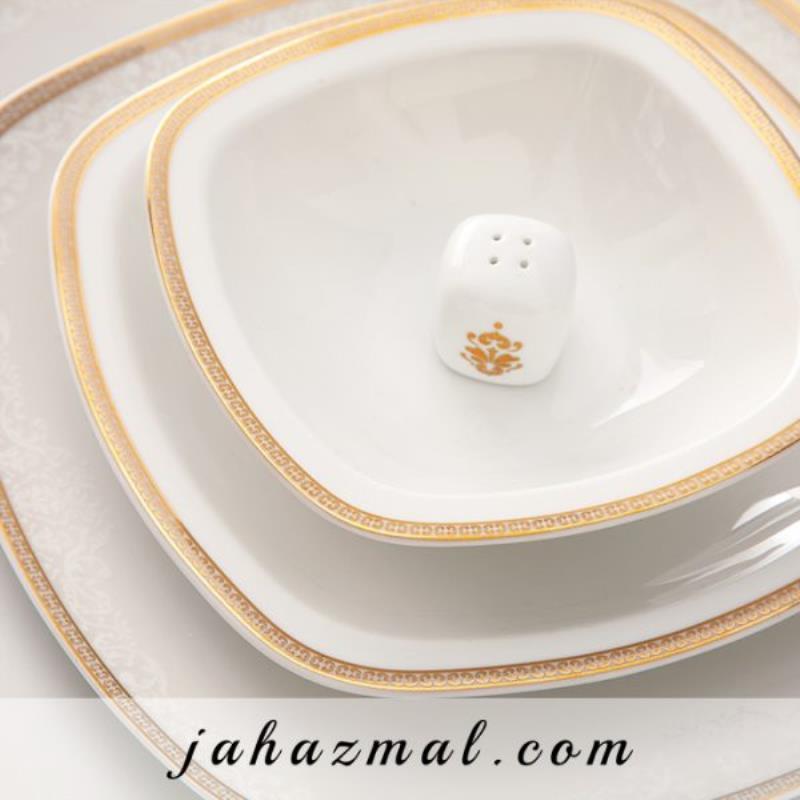 سرویس چینی زرین ریوا طلایی 27 پارچه (درجه یک)