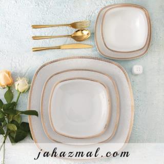 سرویس چینی زرین ریوا طلایی 98 پارچه (درجه یک)