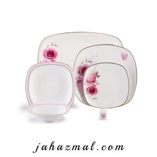 سرویس چینی زرین طرح رزفلاور 27 پارچه (درجه یک)