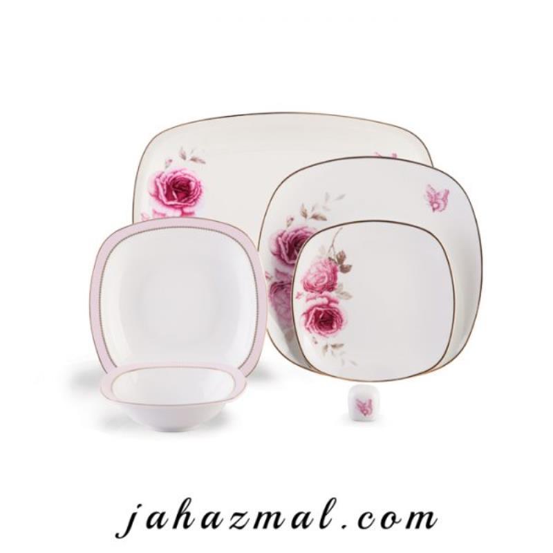 سرویس چینی زرین طرح رزفلاور 27 پارچه (عالی)