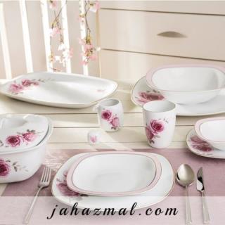سرویس چینی زرین طرح رزفلاور 98 پارچه (عالی)