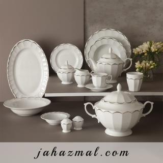 سرویس چینی زرین نارسیس پلاتینی 103 پارچه (درجه یک)