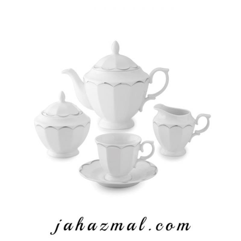 سرویس چینی زرین نارسیس پلاتینی 103 پارچه (عالی)