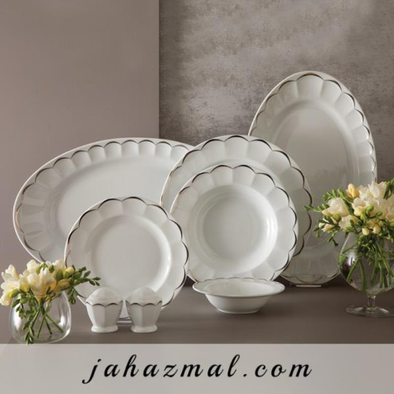 سرویس چینی زرین نارسیس پلاتینی29 پارچه (درجه یک)