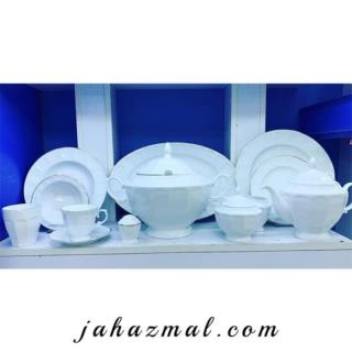 سرویس چینی زرین طرح سمن 103 پارچه (درجه یک)