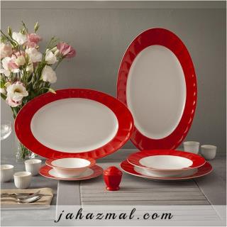 سرویس چینی زرین طرح گیلاس 29 پارچه  (درجه یک)