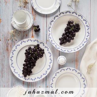 سرویس چینی زرین طرح فرانسیس سرمه ای29 پارچه (درجه یک)