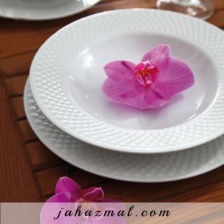 سرویس چینی زرین طرح سفید 28 پارچه (درجه یک)