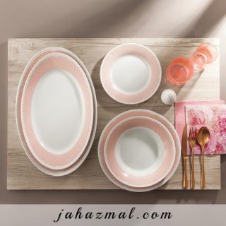 سرویس چینی زرین طرح ماربلا 35 پارچه (درجه یک)