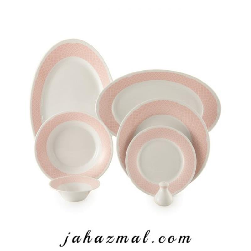 سرویس چینی زرین طرح ماربلا 35 پارچه (درجه یک)