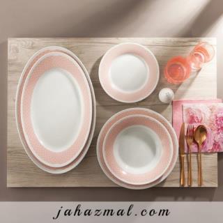 سرویس چینی زرین طرح ماربلا 35 پارچه (عالی)