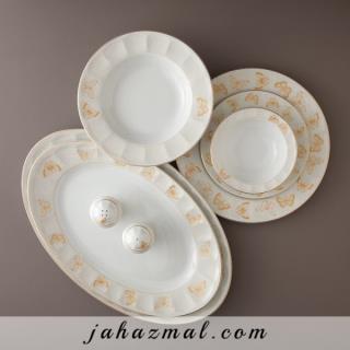 سرویس چینی زرین طرح هوراند طلایی 29 پارچه (عالی)