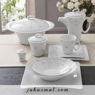 سرویس چینی زرین طرح حریر 97 پارچه (عالی)