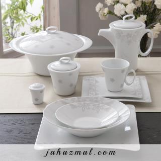 سرویس چینی زرین طرح حریر 30 پارچه (درجه یک)