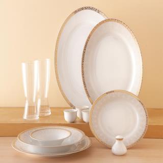 سرویس چینی زرین رومینا طلایی 35 پارچه (درجه یک)