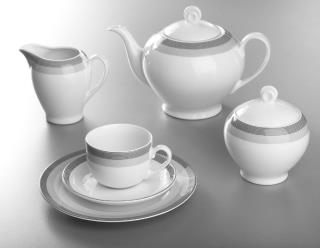 سرویس چینی زرین طرح سیلور لاینر 102پارچه (درجه یک)