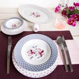 سرویس چینی زرین طرح والنسیا ارغوانی 28 پارچه (درجه یک)