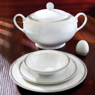 سرویس چینی زرین طرح ریوا پلاتینی 28 پارچه (عالی)