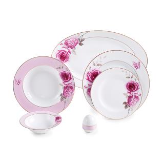 سرویس چینی زرین طرح رزفلاور 102 پارچه (درجه یک)