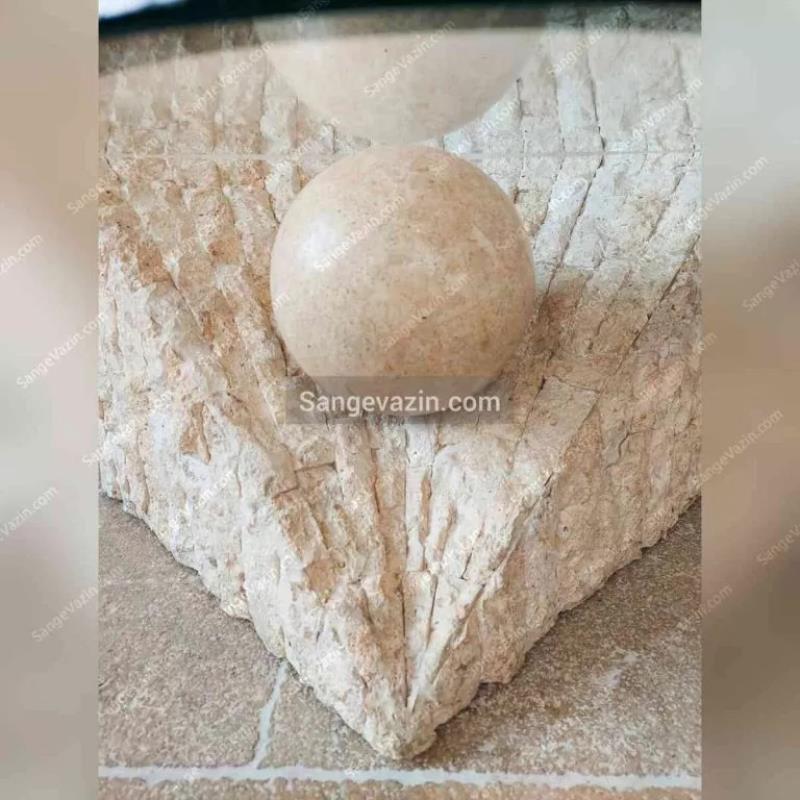 میز پایه سنگی مروارید