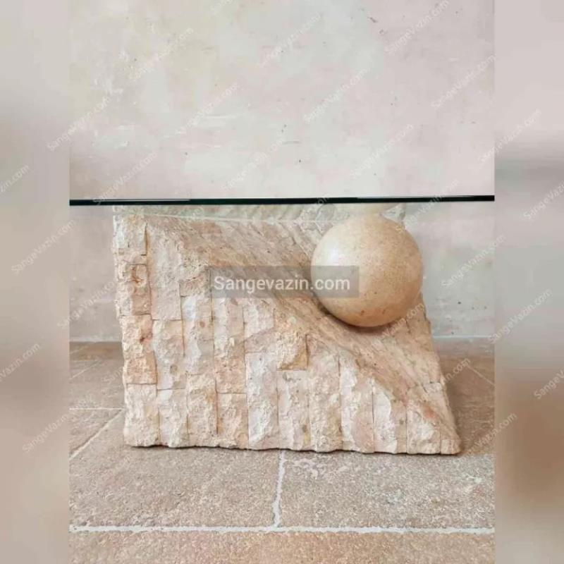 میز پایه سنگی مروارید