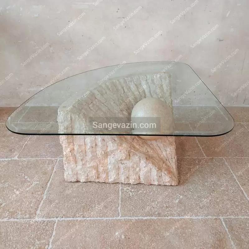 میز پایه سنگی مروارید