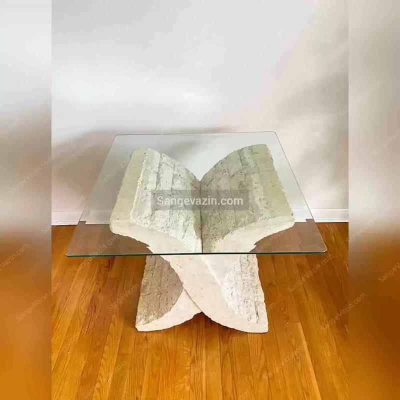 میز پایه سنگی ایستاده ایکس