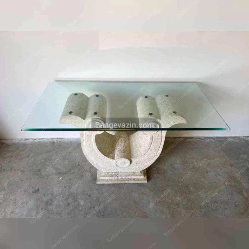 میز پایه سنگی ناهار خوری رز
