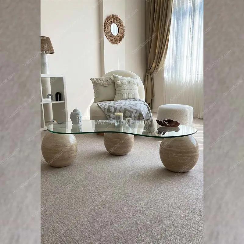 میز جلو مبلی پایه سنگی ستیا