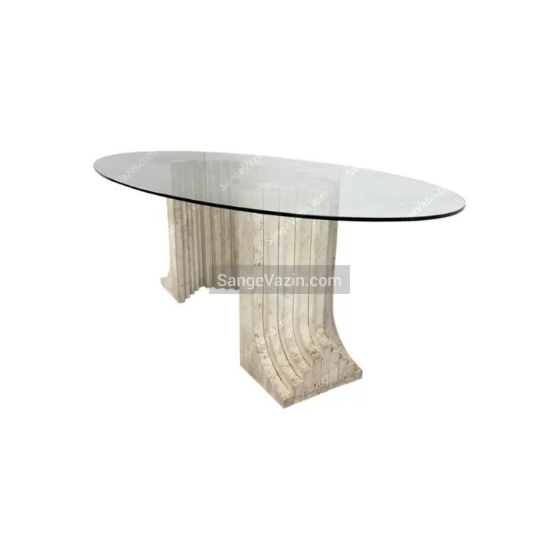 میز پایه سنگی ناهار خوری ایوا