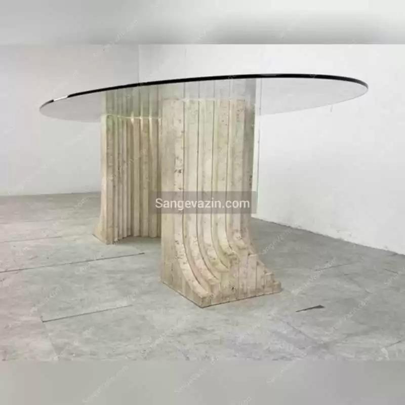 میز پایه سنگی ناهار خوری ایوا