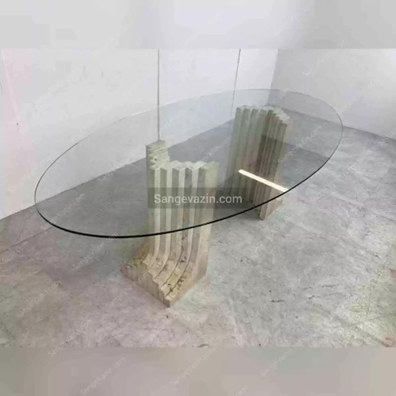 میز پایه سنگی ناهار خوری ایوا