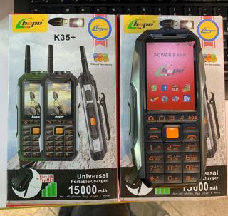 گوشی 3 سیم موبایل چریکی K35 پاوربانک شو چراغ قوه قوی لیزردار