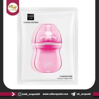 ماسک صورت ورقه ای هیدروژل کلاژن سنانامارینا طرح شیشه شیر
