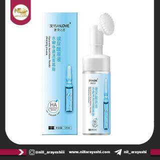 فوم شستشو صورت براش دار هیالورونیک اسید سرسان لاو