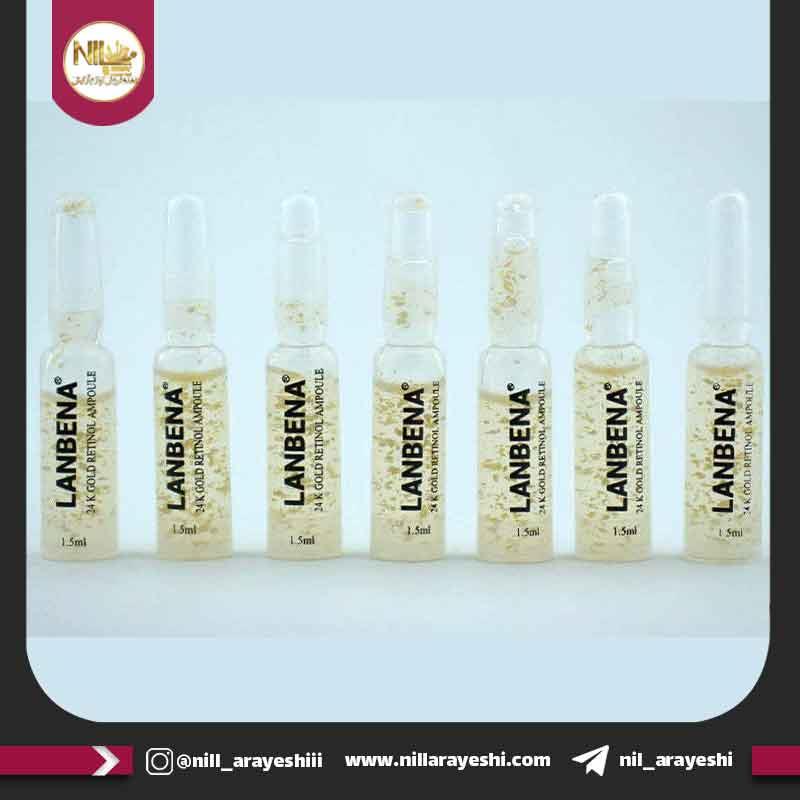 پک ویال رتینول و طلا ضد چین و چروک۷ روزه لانبنا کد lb4029