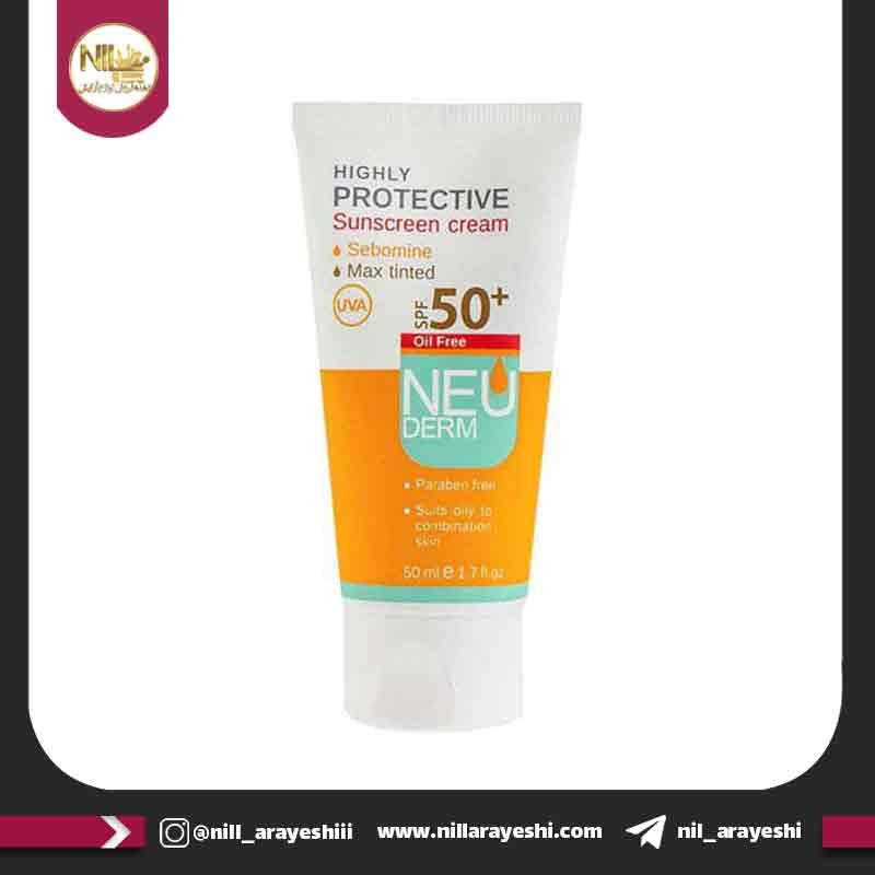 کرم ضدآفتاب فاقد چربی رنگی نئودرم SPF50