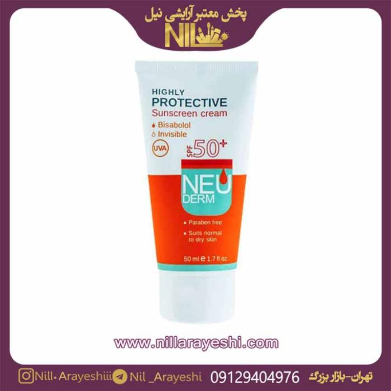 کرم ضدآفتاب بدون رنگ نئودرم SPF50