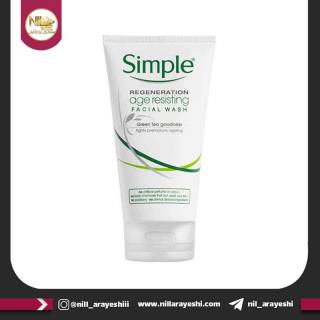 ژل شستشو صورت تیوپی سیمپل مدل ضد پیری