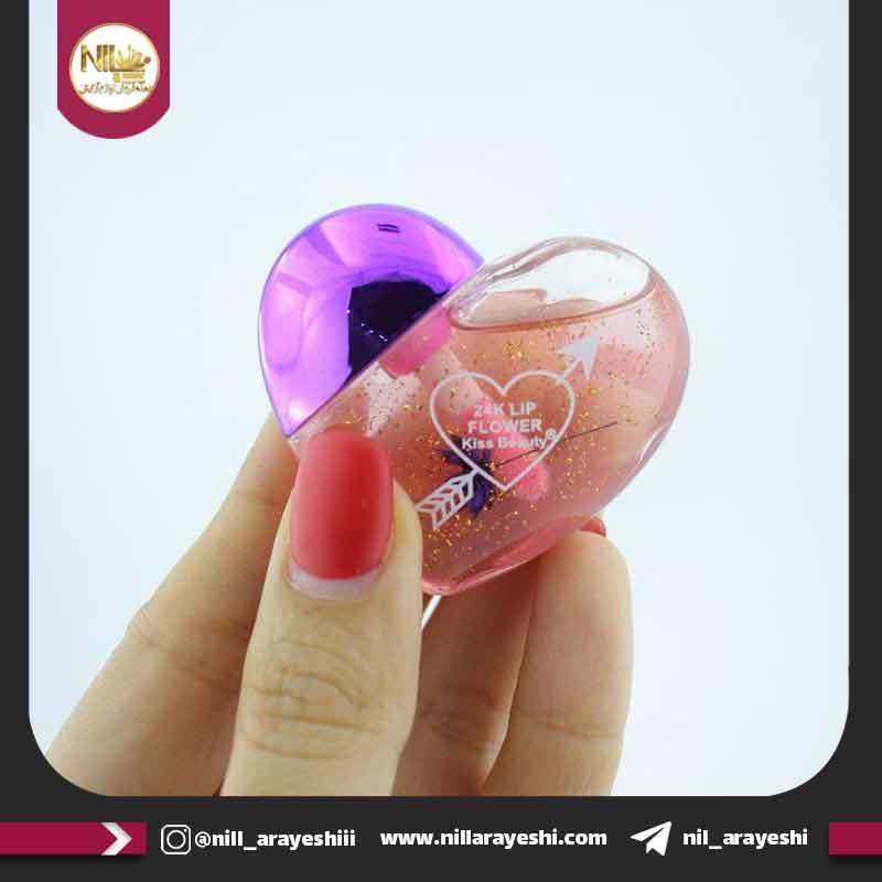 رژ لب حرارتی و لیپ گلاس طرح قلب کیس بیوتی کد ۷۰۰۷۰