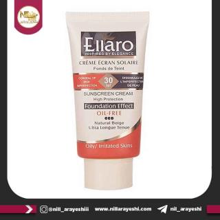 کرم ضد آفتاب بژ طبیعی فاقد چربی سه نقطه الارو spf30