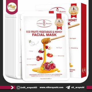 ماسک صورت ورقه ای میوه های قرمز و عسل آیچون بیوتی کد ac3077
