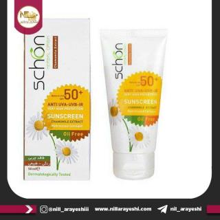 کرم ضد آفتاب رنگ طبیعی فاقد چربی شون