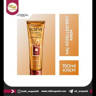 کرم مو تیوپی لورآل ELSEVE مدل Mucizevi Yağ لیبل قهوه ای