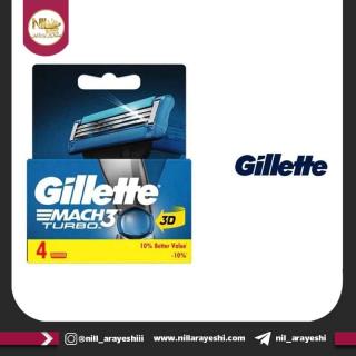 تیغ یدک ژیلت مدل مچ تری توربو بسته ۴ عددی